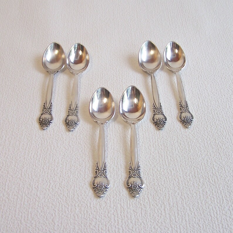 Set of 6 German Silver Tea Spoons. Vintage Melchior Tea Etsy