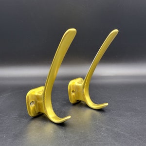 Vintage Wall Hooks. Set of 2 Old Towel Hooks. Metal Hangers for Bathroom/Kitchen. Retro Coat Hooks. Made in the USSR.