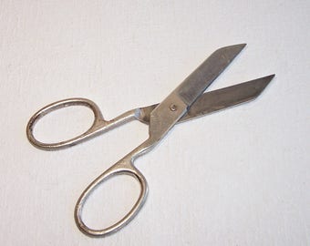 Vintage Sewing Scissors. Tailor Scissors. Antique Metal Scissors. Large Mid Century Scissors. Big Soviet Scissors.