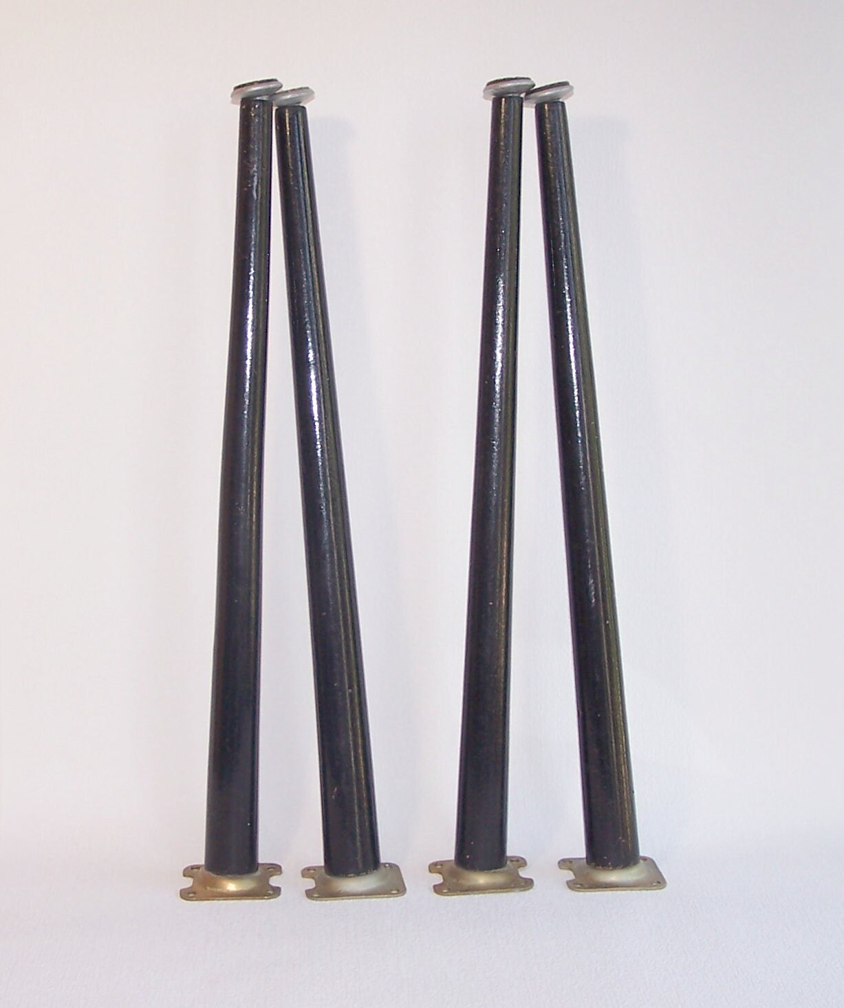 Set of Four 45 Cm Long Wooden Furniture Legs With Steel Etsy UK