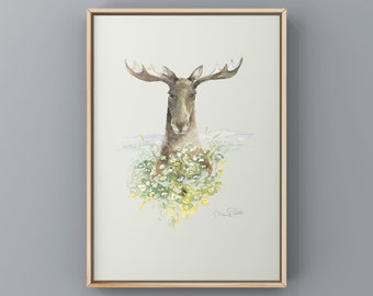 Moose- Art Print A4