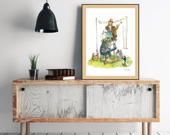 De band speelt Art Print
