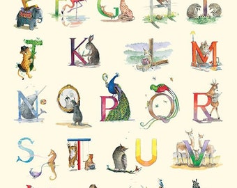 Duitse brievenposter, gratis verzending, alfabetposter, kinderkamerkunst aan de muur Leer Duits, Deutsch ABC-alfabet, Allemande, tyska