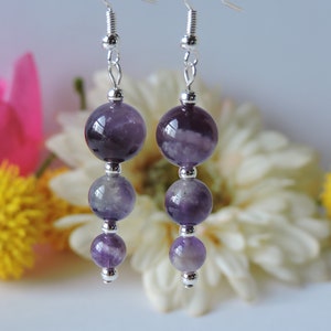 Amethyst Bead Earrings