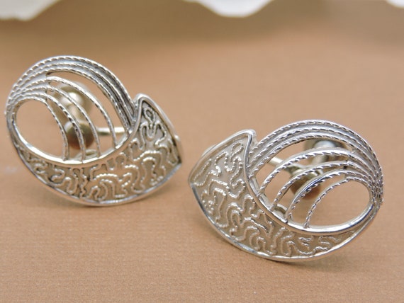 Beau Sterling Silver Screw Back Earrings