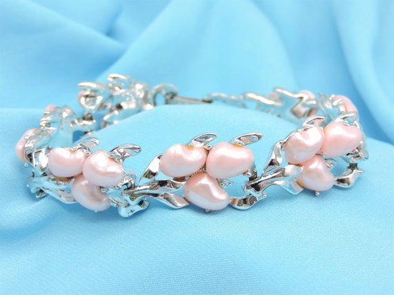 Vintage Pink Flower Bracelet - image 4