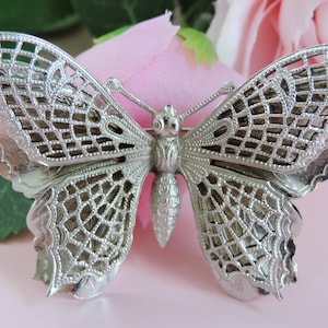 Silver Tone Butterfly Pin