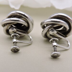 Orecchini vintage a spirale in argento sterling a vite immagine 4