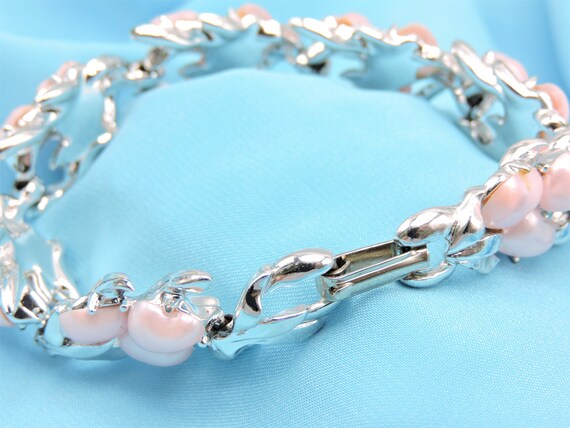 Vintage Pink Flower Bracelet - image 2