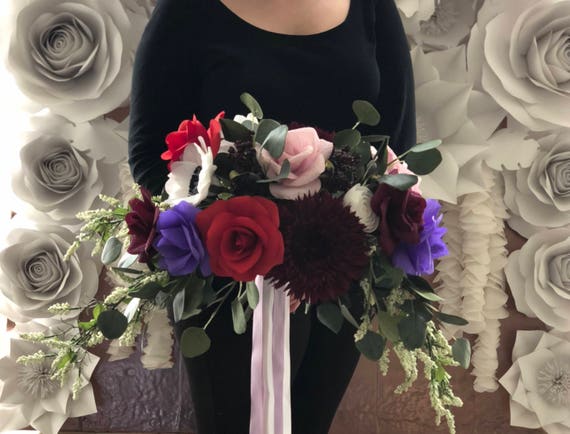 paper flower bouquet etsy paper flower bouquet