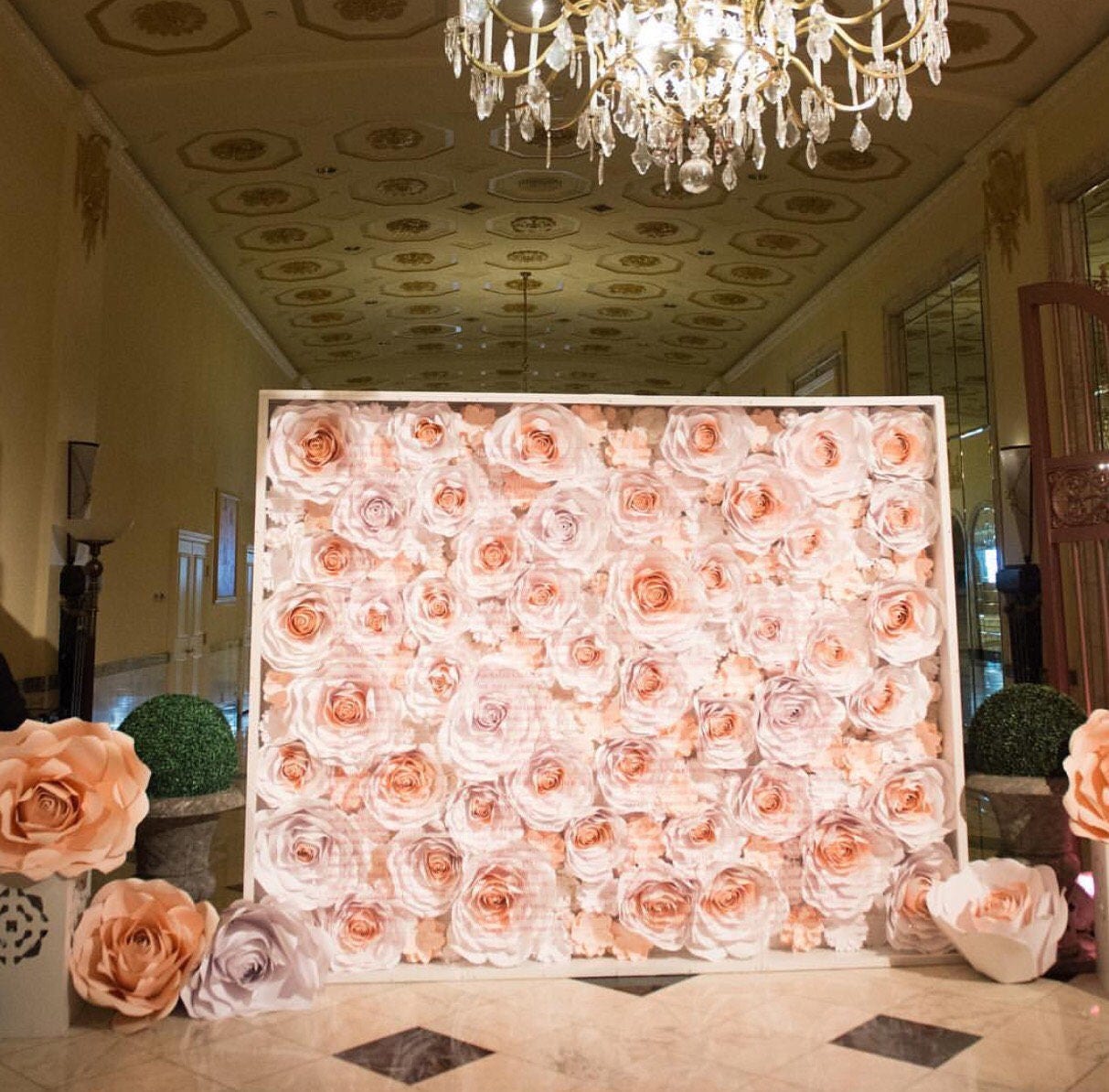 Paper Flower Backdrop Wall 8x10