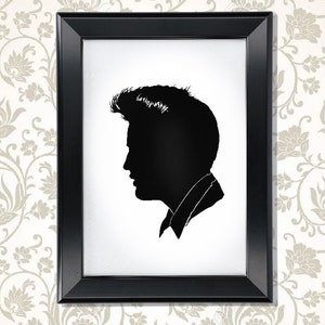 Elvis Presley Silhouette Portrait Print image 1