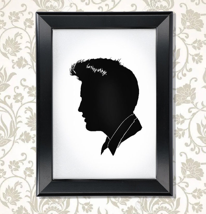 Elvis Presley Silhouette Portrait Print image 1