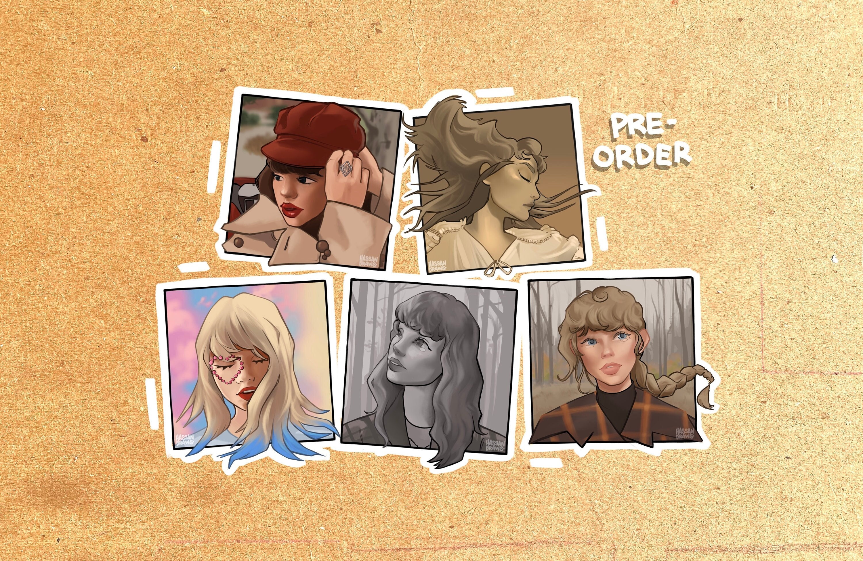 Taylor Swift Album Art Sticker Set taylors Version Red Lover | Etsy UK