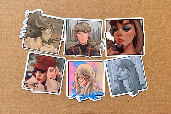 Taylor Swift Midnights Album Cover Sticker Drawing Fanart CD Vinyl Merch  Swifty Art