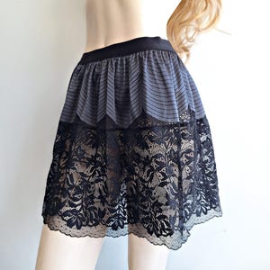 Black Lace Skirt Extender | Modesty Layer Slip (15.3")