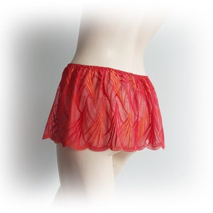 Red shirt extender, Skirt extender, Skirts for Pants, Slip extender, Short Mini Petticoat