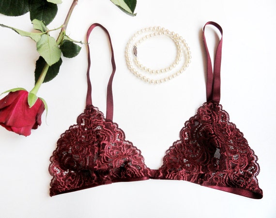 maroon bralette