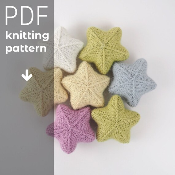 Star Toy Knitting Pattern Knitted Star Toy Pdf Tutorial Instant Download Newborn Photo Prop Knitted Star Pdf Pattern Photo Prop Pattern