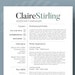Modern Resume Template for Word, 1-3 Page Resume + Cover Letter + Reference Page | US Letter | INSTANT DOWNLOAD | Claire
