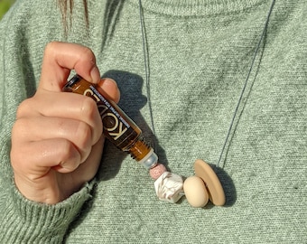 Silicone Essential Oil Diffuser Necklace: Lava Stone Aromatherapy Jewelry