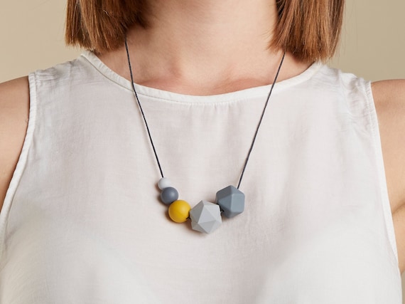 Grey hotsell chunky necklace