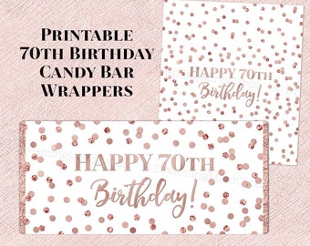 70th Birthday Candy Bar - Etsy