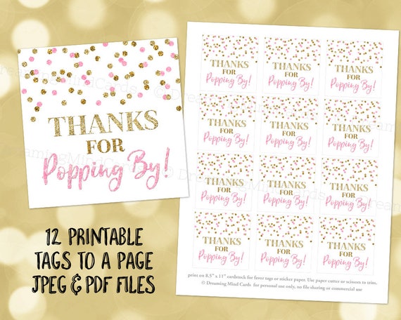 Printable Thank Your self for Popping By way of Desire Tags Light-weight Crimson Gold Glitter Confetti for Kid Shower Popcorn Birthday Instantaneous Electronic Obtain graphic relating to Thanks for Popping by Printable called Printable Thank Your self for Popping By means of Like Tags Gentle Purple Gold Glitter Confetti for Boy or girl Shower Popcorn Birthday Prompt Electronic Down load