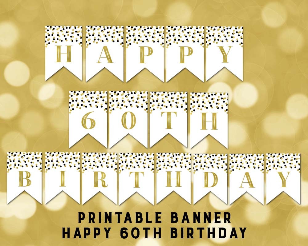 Free Printable 60th Birthday Bunting