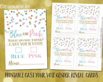 Boy or Girl Ballot Cards Instant Download Baby Prediction - Etsy