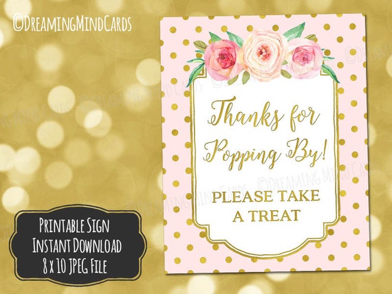 Printable Owing for Popping Via Popcorn Bar Signal 8x10 Purple Watercolor Bouquets Gold Polka Dots Little one Shower Electronic Obtain image relating to Thanks for Popping by Printable identified as Printable Due for Popping By means of Popcorn Bar Indicator 8x10 Purple Watercolor Bouquets Gold Polka Dots Youngster Shower Electronic Down load