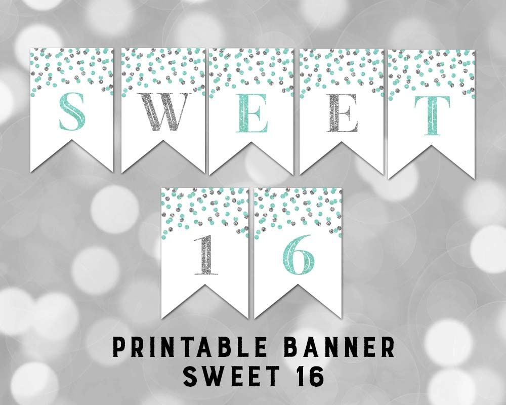 Image 3 for Sweet 16 Banner Template