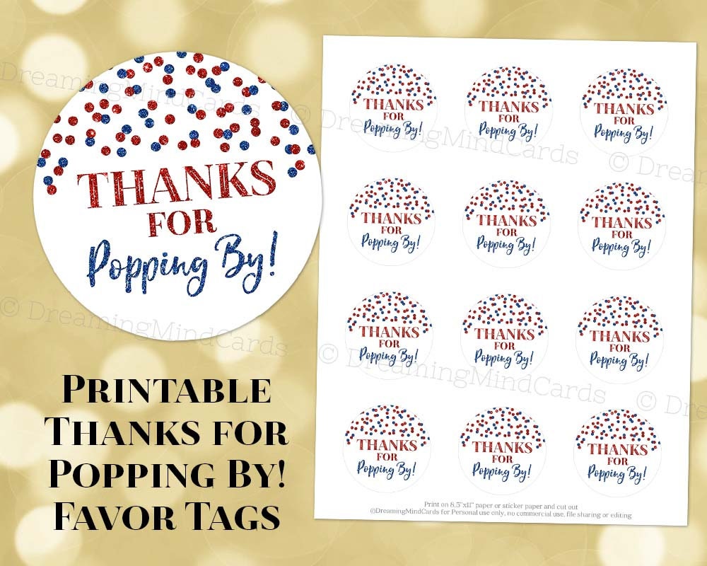 Thanks For Popping By Tags Free Printable Thanks For Popping By Tags Free Printable