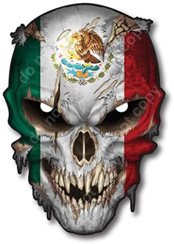 Mexican Skull Mexico Flag Decal Reflective Sticker Car Accessories Creative  Motorcycle Car Stickers Decal Anime Cute Decoration - AliExpress