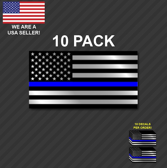 3x Support Police USA Flag Blue Line 2nd Amendment 2A Sticker Decal Lives Matter