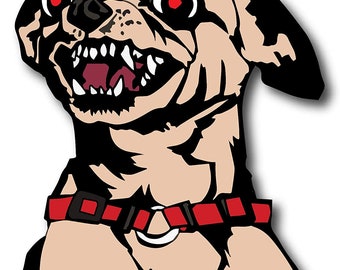 Angry Chihuahua Peel and Stick Adhesive Funny Decal Window Sticker