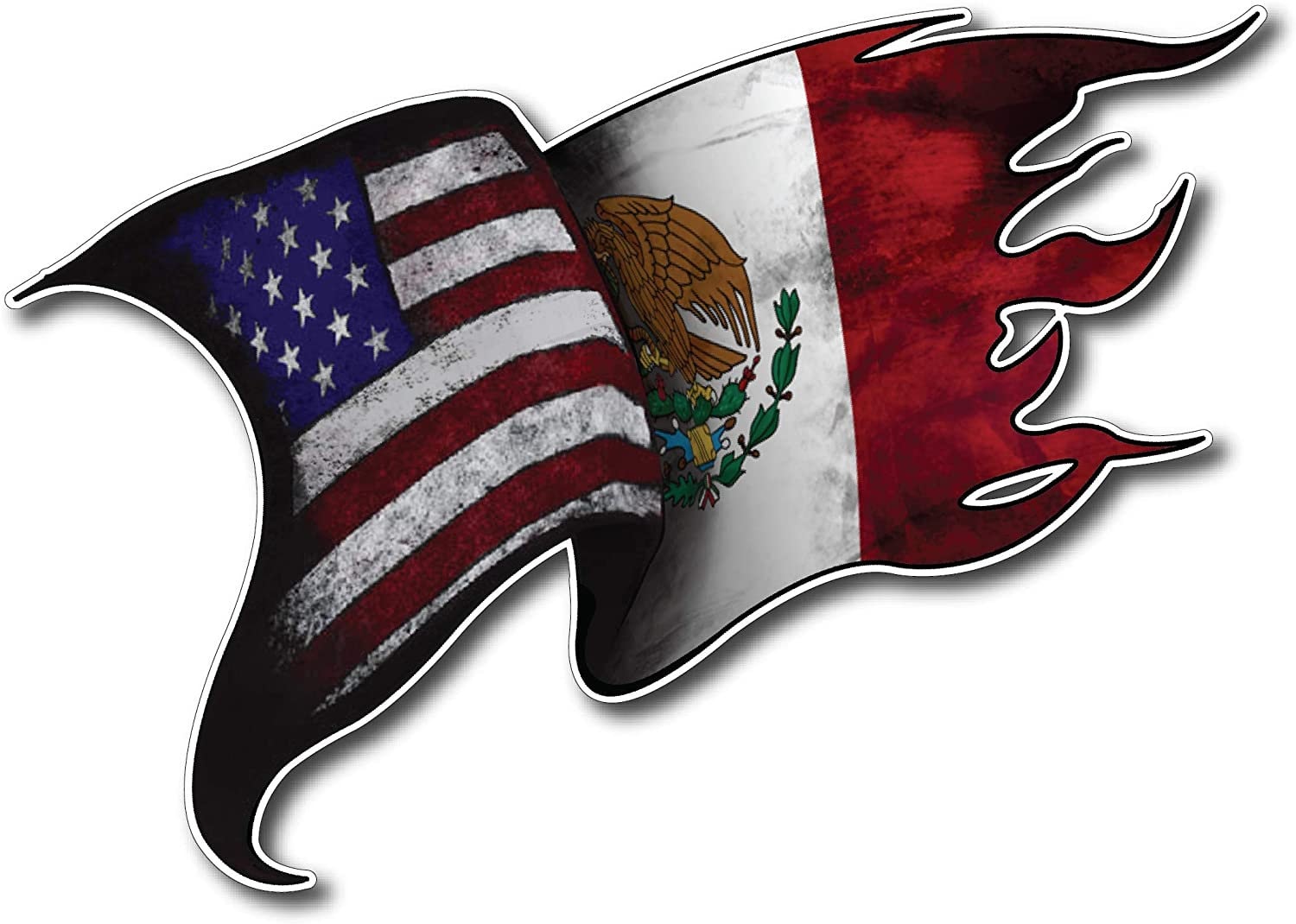 6. American and Mexican Flag Heart Tattoo - wide 2