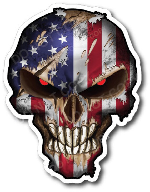 MEXICO FLAG USA MEXICAN AMERICAN SKULL STICKER DECAL CAR TRUCK WINDOW BUMPER