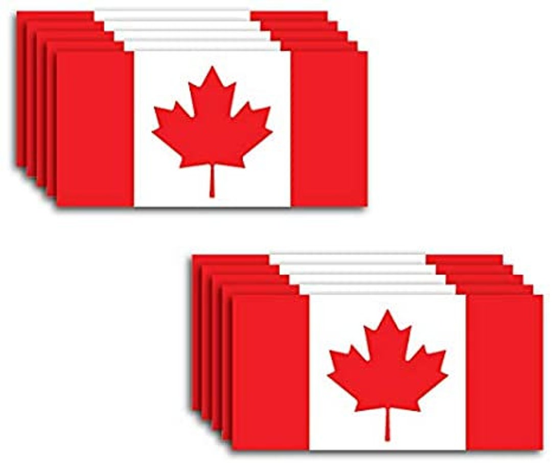 10 Pack of New Canada Flag Vinyl Decal Country Stickers Car Etsy