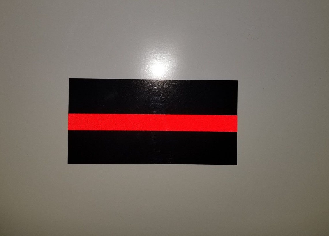 Trl Sticker Reflective Thin Red Line Sticker Decal Firefighter Fireman TRL Support ...