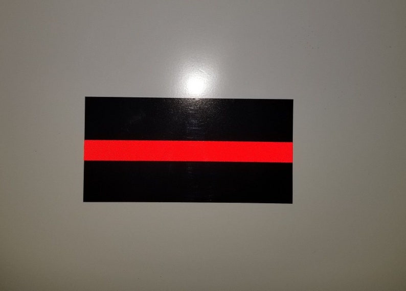 Multi Red Line Sticker Reflective Thin Red Line Sticker Decal Firefighter Fireman TRL Support ...