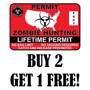 Buy Zombie Outbreak Response Unit Decal 6 2"x2" Yellow Vinyl Hard Hat Sticker ZU1 In Sticker - Foto 6