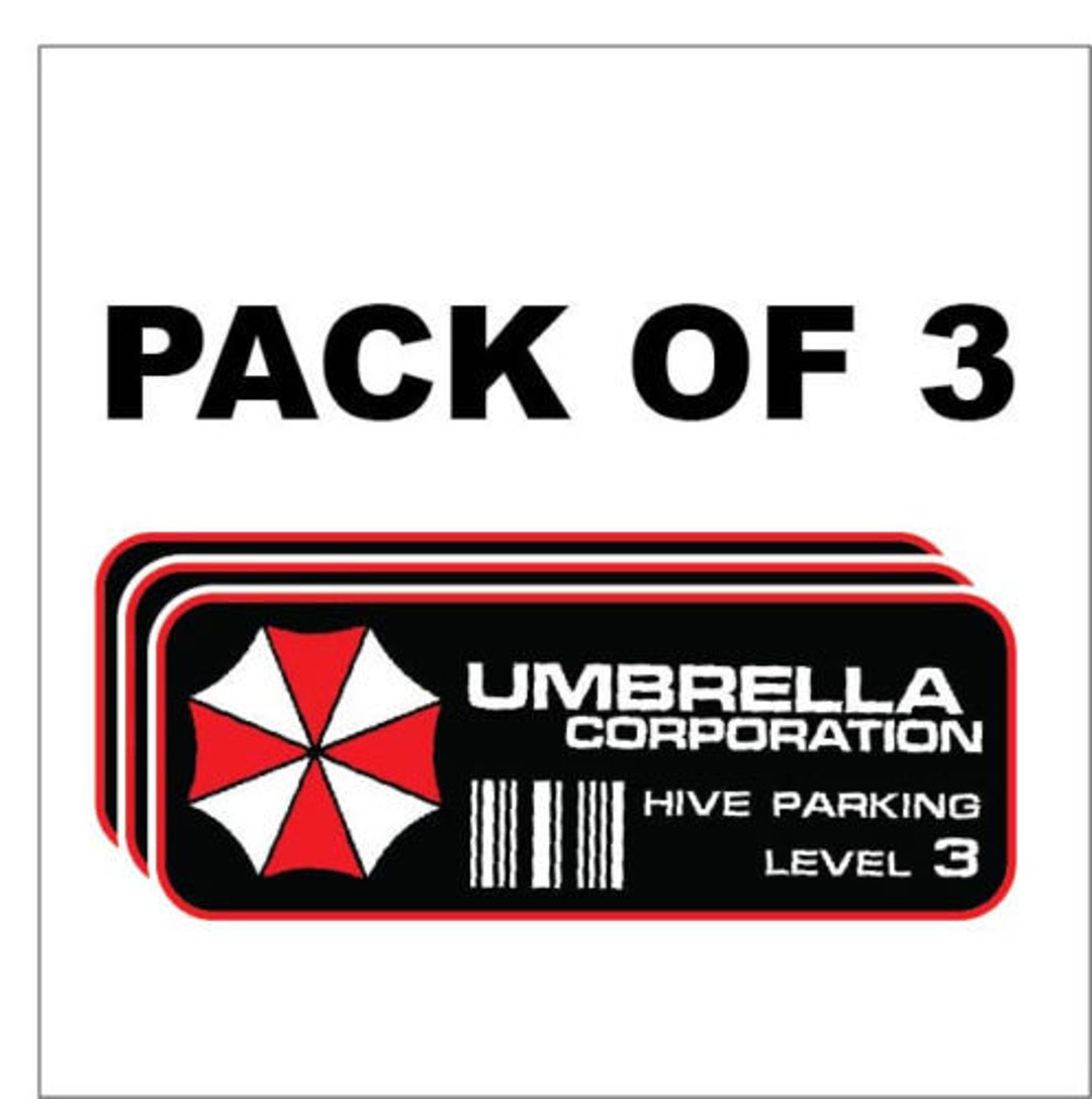 Pegatina Umbrella Corporation Hive Parking - Vinilo, 10 X 3,5 Cm - Para Laptop, IPad Y Más