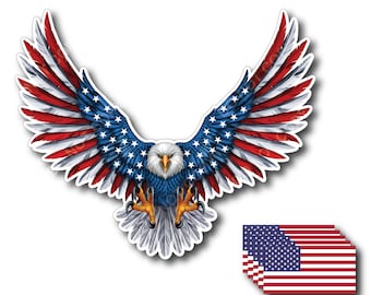 American Flag Attack Eagle Head Graphic Mural Decal Sticker American Flag Attack Eagle Head Graphic Mural Decal Sticker