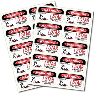 20pk 3M Funny Hard Hat Helmet Sticker Don&#39;t Touch My Sh*t Toolbox Decal VInyl
