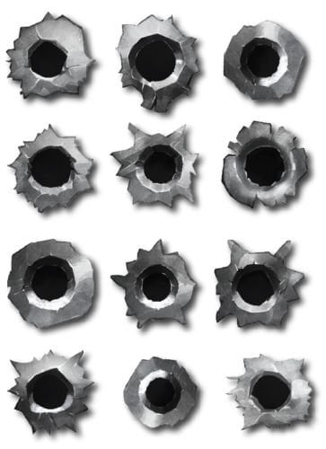 Bullet Holes Vinyl Decal Sticker Car Window Wall Bumper Set Of 3 - Foto 6