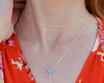 Dainty Sterling Silver Choker: Delicate Layering Necklace