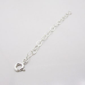 Sterling Silver Extension Chain, Necklace Or Bracelet Extender - Attachable Extender Chain 0502