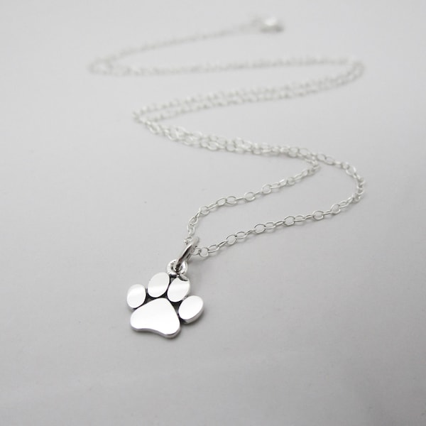Paw Print Necklace - Etsy