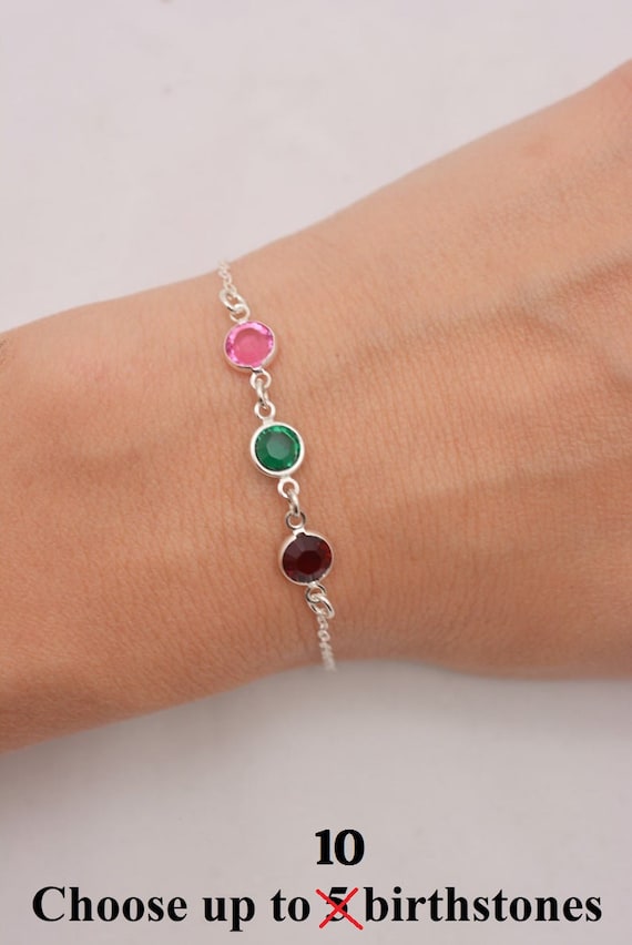 Mother s Birthstone Bracelet Mother s Day Gift Childrens